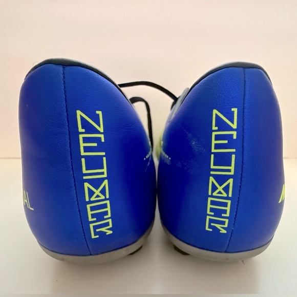 Nike - MercurialX Vortex Iii NJR FG Junior/Youth - Blue & Silver Athletic Cleats - Picture 10 of 12